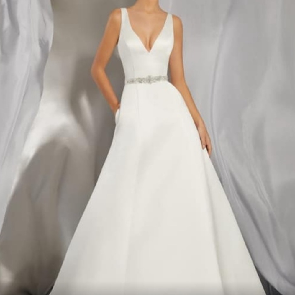 Size 14 Morilee Ivory Satin Wedding Gown